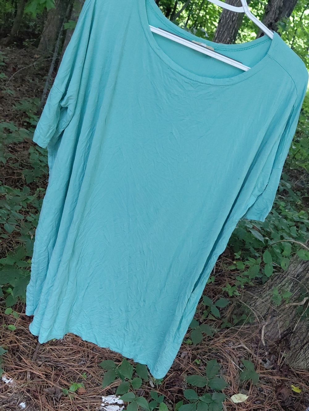 Piko 1988 Scoop Neck Tunic in Aqua